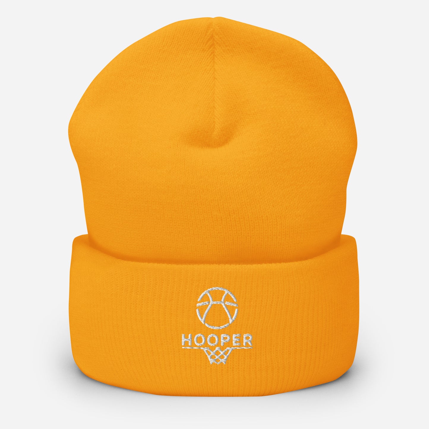cuffed beanie gold front