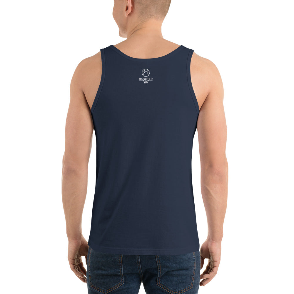 Unisex Tank Top Navy Back